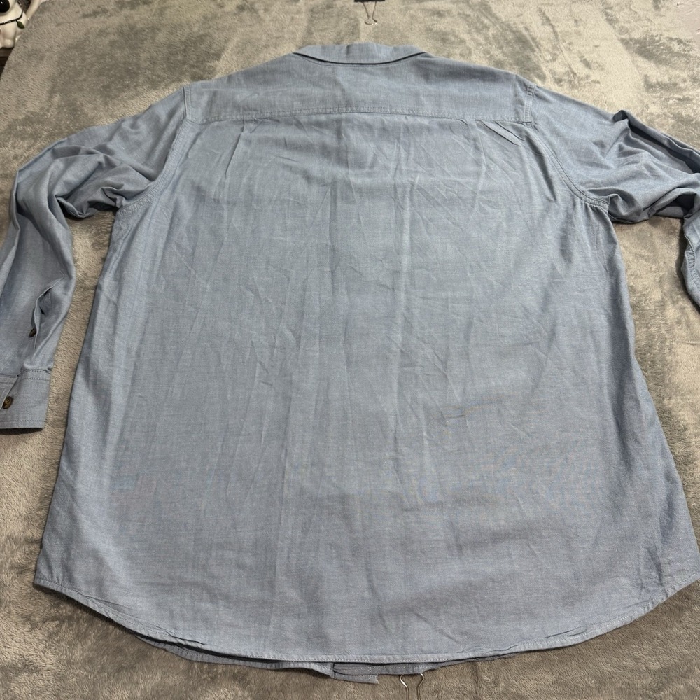 Carhartt Relaxed Fit Longsleeve Button Shirt Mens L Embroidered Logo Work Office - Picture 5 of 8